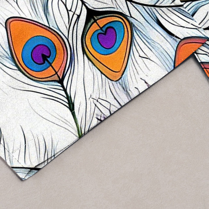 Buddha Stones Pure Cotton Peacock Heart Pattern Women's Elastic Waist Pants With Pockets - image 1