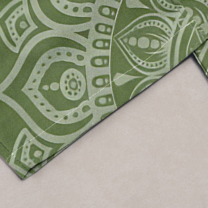 Buddha Stones Pure Cotton Mandala Pattern Women's Elastic Waist Pants With Pockets - image 1