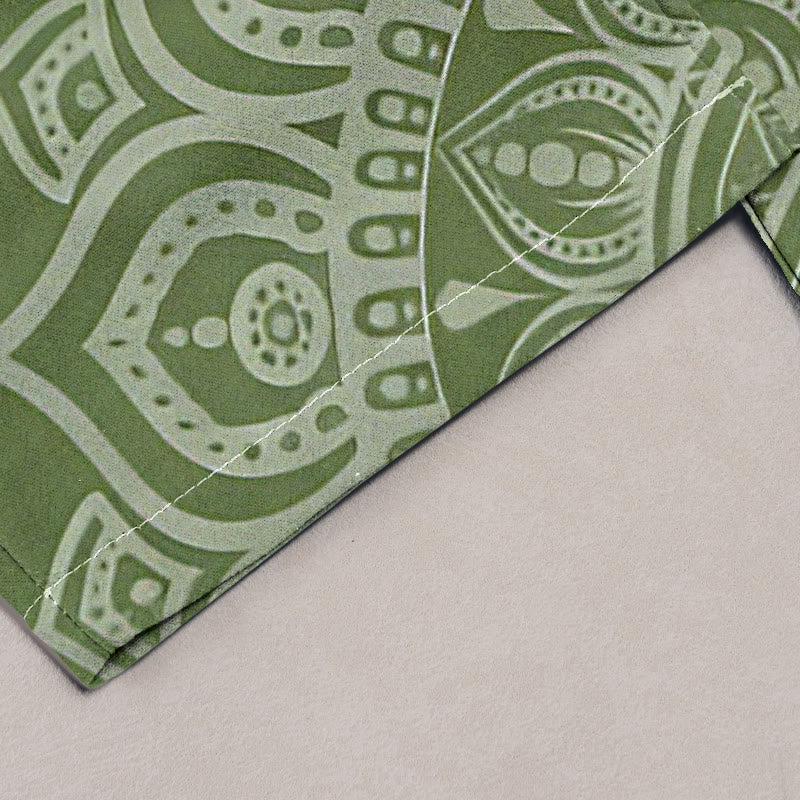 Buddha Stones Pure Cotton Mandala Pattern Women's Elastic Waist Pants With Pockets - image 7