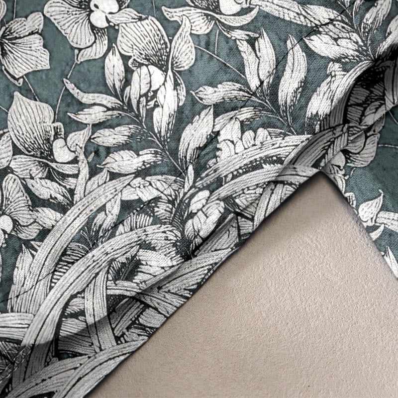 Buddha Stones Pure Cotton Flower Petal Pattern Women's Elastic Waist Pants With Pockets - image 2