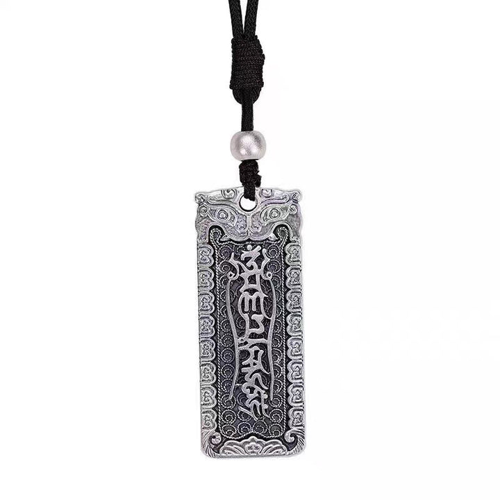 Buddha Stones Copper Namo Amitabha Om Mani Padme Hum Rope Wisdom Necklace Pendant - image 3