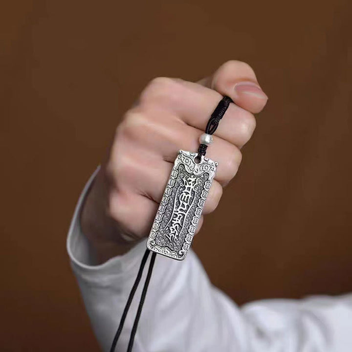 Buddha Stones Copper Namo Amitabha Om Mani Padme Hum Rope Wisdom Necklace Pendant - image 2