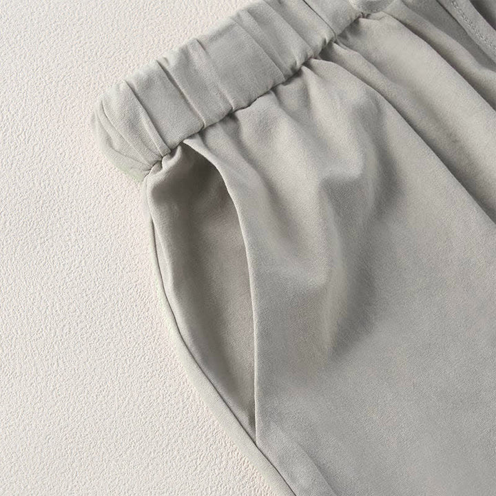 Buddha Stones Summer Lace-trimmed Hem Solid Color Women's Tapered Pants With Pockets - image 12