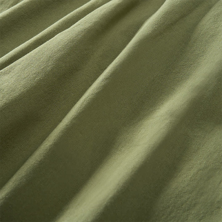 Buddha Stones Summer Lace-trimmed Hem Solid Color Women's Tapered Pants With Pockets - image 32