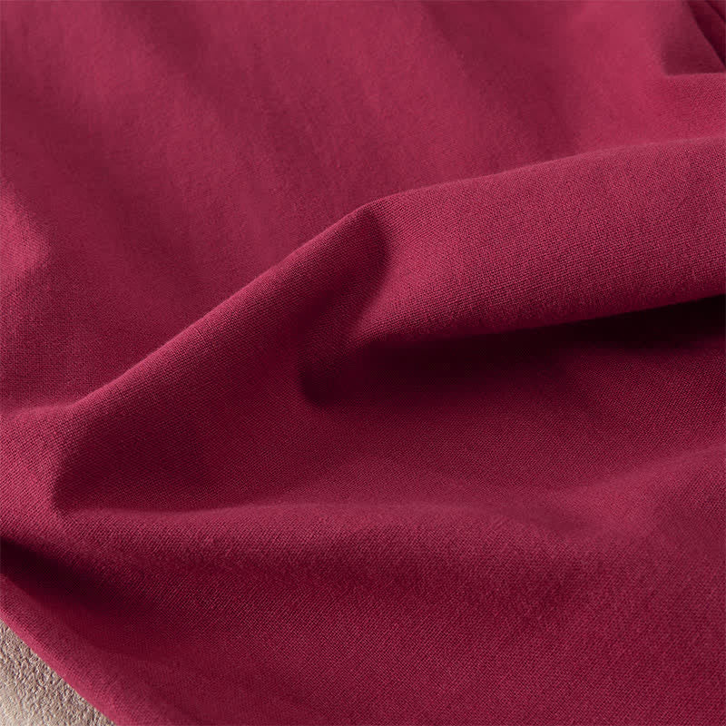 Buddha Stones Summer Lace-trimmed Hem Solid Color Women's Tapered Pants With Pockets - image 25