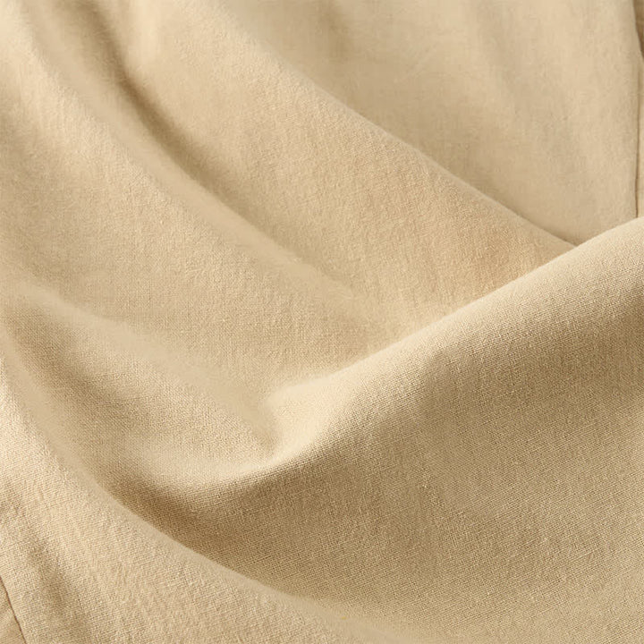 Buddha Stones Summer Lace-trimmed Hem Solid Color Women's Tapered Pants With Pockets - image 38