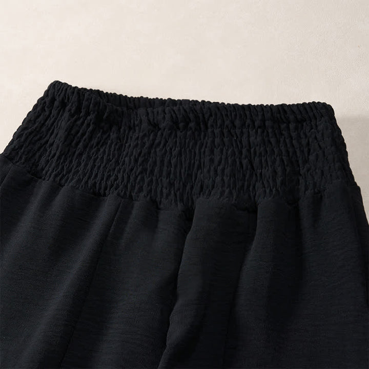 Buddha Stones Women's Summer High Elastic Waist Full Length Wide Leg Pants - image 6
