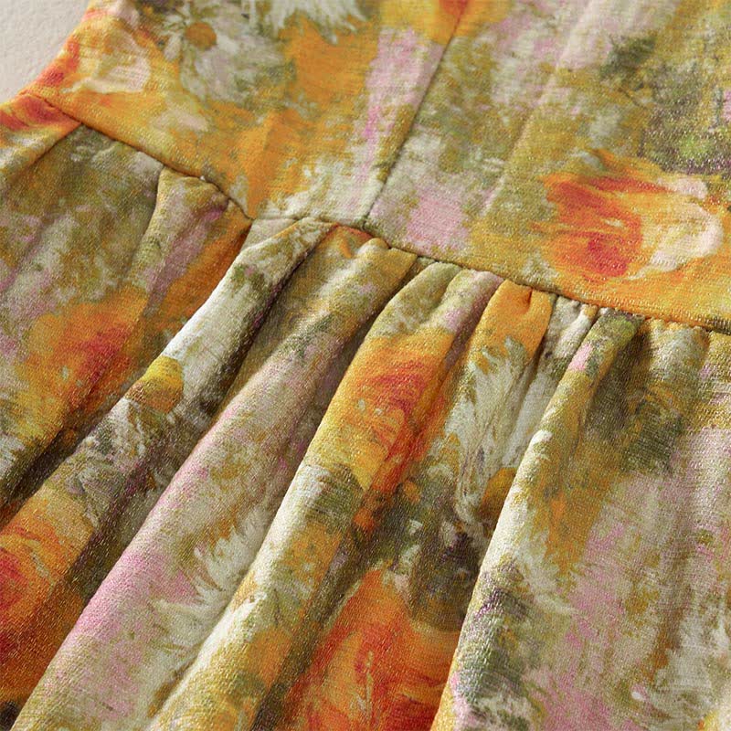 Buddha Stones Casual Plain Handmade Plaid Midi Dress Cotton Sleeveless Dress With Pockets - image 21