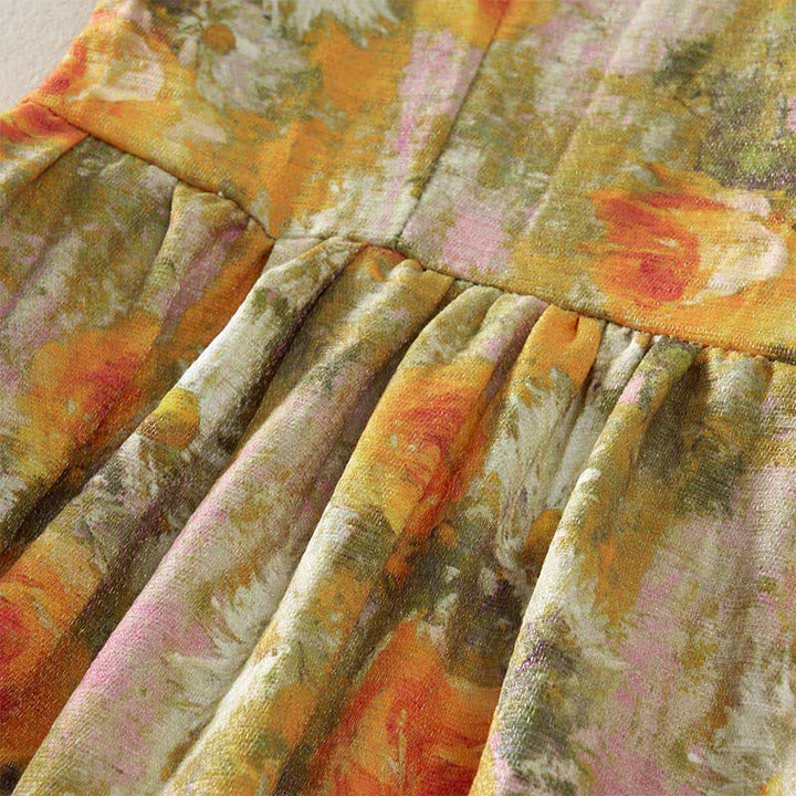 Buddha Stones Casual Plain Handmade Plaid Midi Dress Cotton Sleeveless Dress With Pockets - image 21