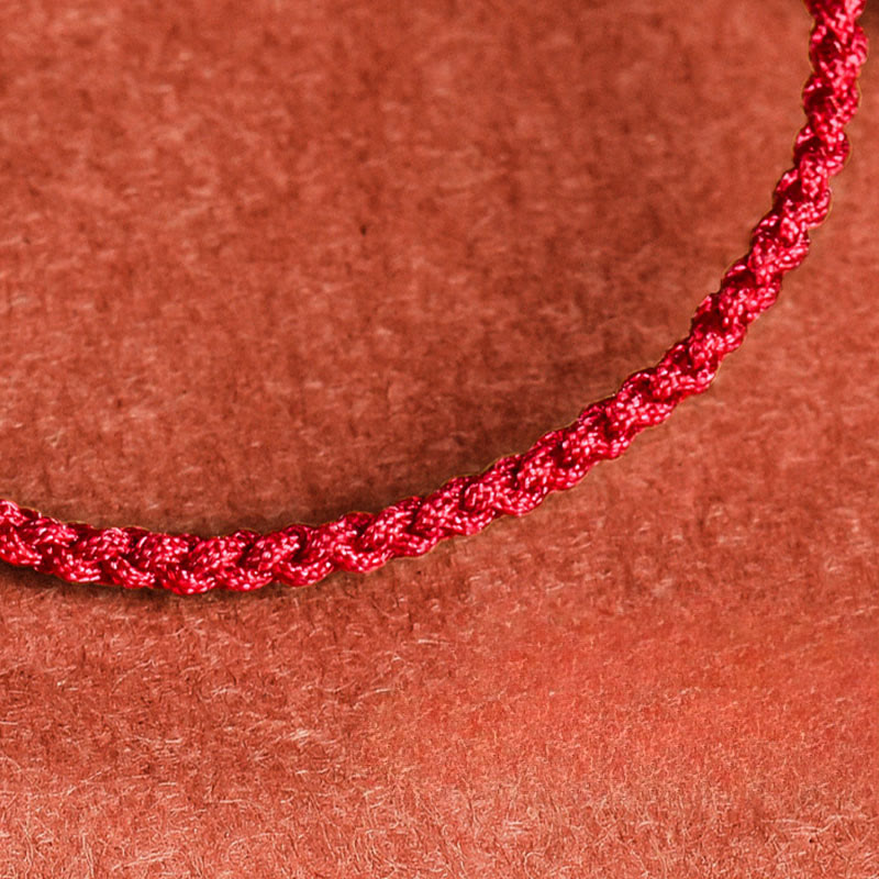 Buddha Stones Jade Flower Luck Copper Coin Red String Bracelet - image 13