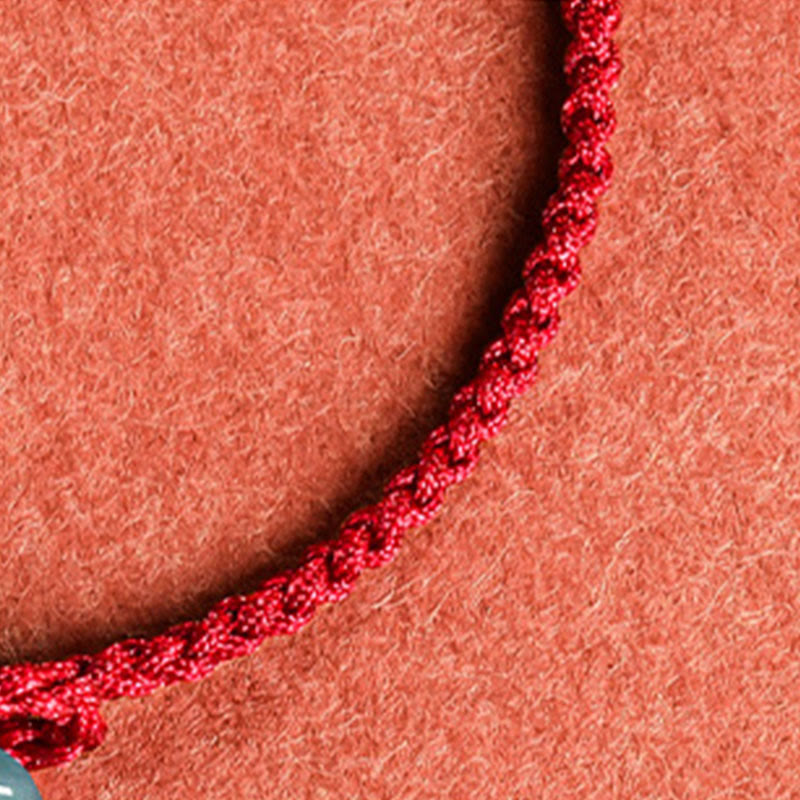 Buddha Stones Jade Flower Luck Copper Coin Red String Bracelet - image 12