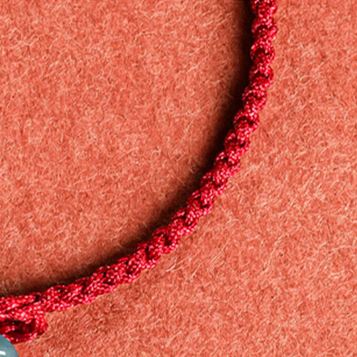 Buddha Stones Jade Flower Luck Copper Coin Red String Bracelet - image 12