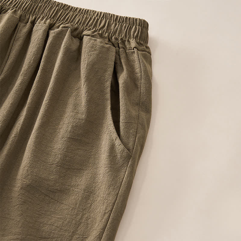 Buddha Stones Summer Retro Lace Patchwork Desgin High Waist Women's Tapered Capri Pants With Pockets - image 17