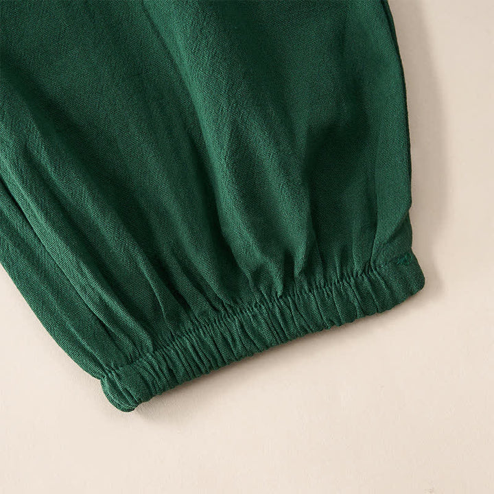 Buddha Stones Summer Retro Lace Patchwork Desgin High Waist Women's Tapered Capri Pants With Pockets - image 13