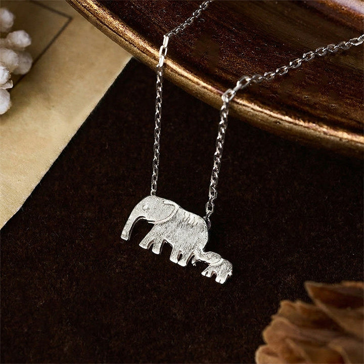 Buddha Stones "FOR DEAREST MOTHER" Elephant 925 Sterling Silver Necklace Pendants Includes Gift Message Card - image 13