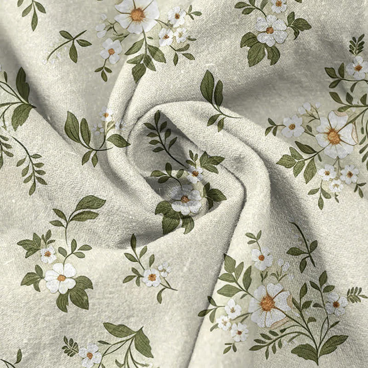 Buddha Stones Pure Cotton Ditsy Floral Elastic Waist Women's Pants With Pockets - image 5