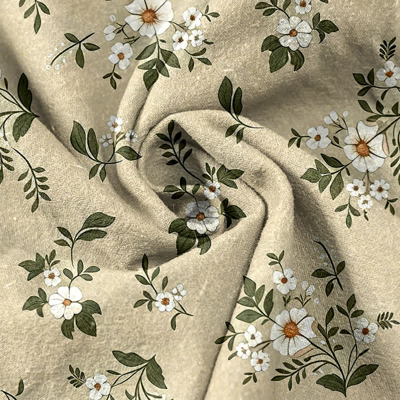 Buddha Stones Pure Cotton Ditsy Floral Elastic Waist Women's Pants With Pockets - image 8