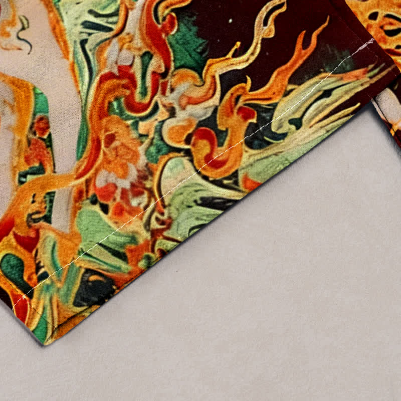 Buddha Stones Pure Cotton Plum Blossoms Deer Drawstring Women's Pants With Pockets - image 7