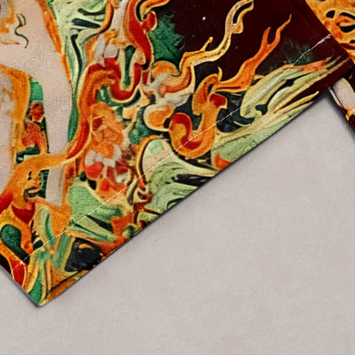 Buddha Stones Pure Cotton Plum Blossoms Deer Drawstring Women's Pants With Pockets - image 7