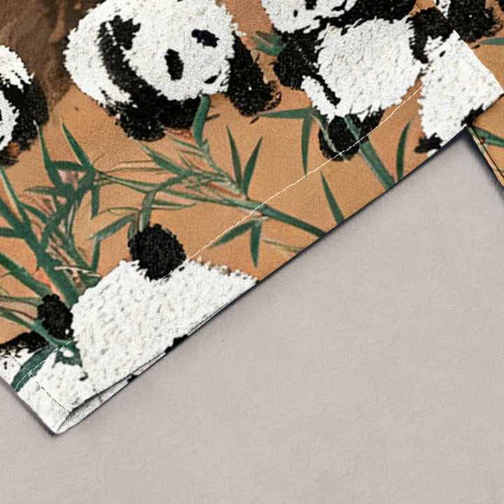Buddha Stones Cotton Pandas Bamboo Print Elastic Waist Women's Pants With Pockets - image 7
