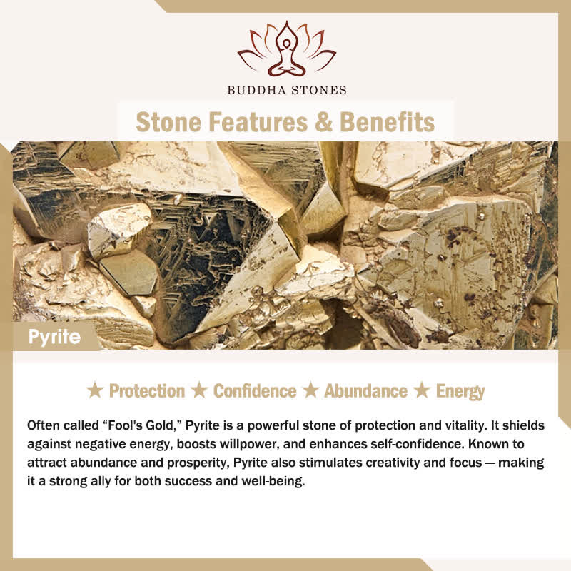 Buddha Stones Pyrite Wealth Faceted Beads Vintage Bracelet - image 5