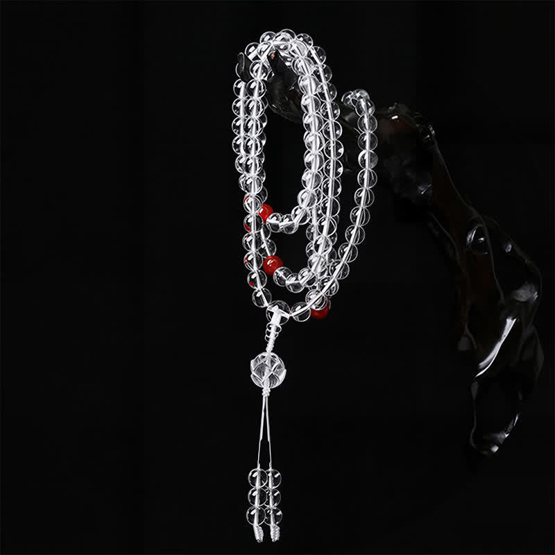 Buddha Stones Liuli Lotus 108 Round Beads Enlightenment Mala - image 3