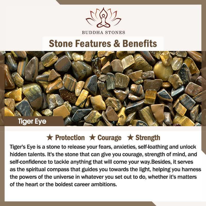 Buddha Stones Natural Tiger Eye Protection Beaded Bracelet - image 5