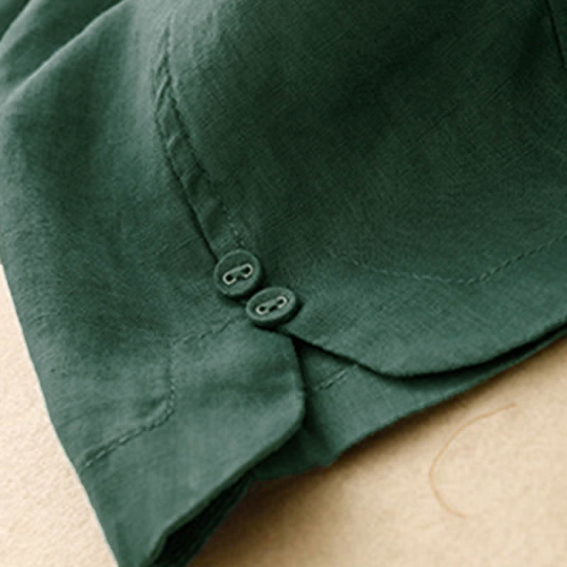 Buddha Stones Summer Linen Women's Tapered Pants With Pockets - image 4