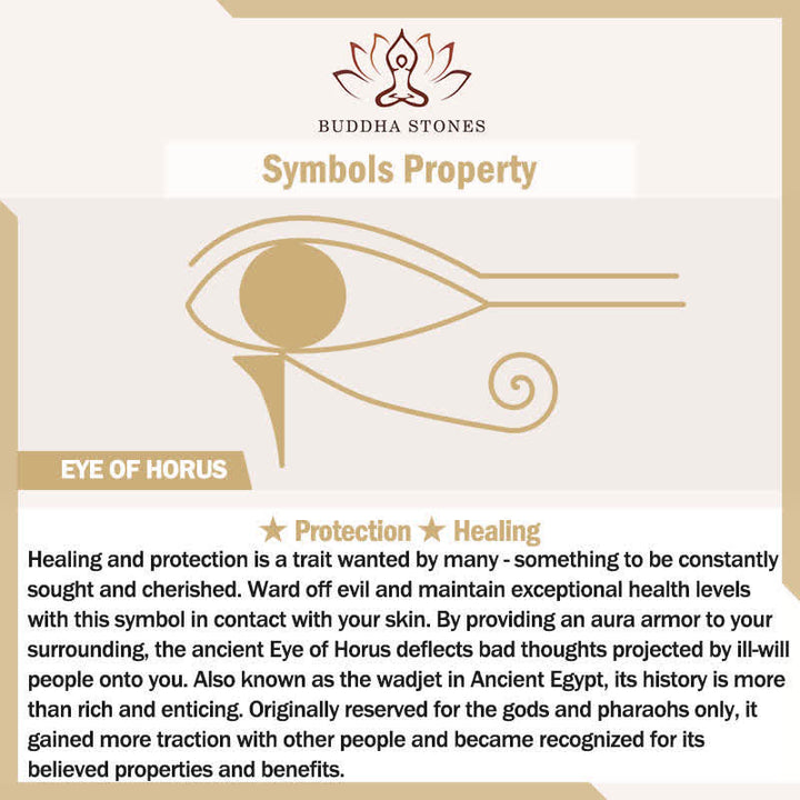 Buddha Stones Egyptian Inspired Copper Eye of Horus Engraved Chain Bracelet - image 6