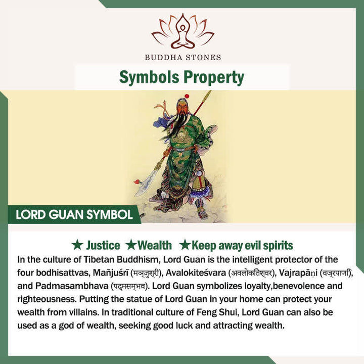 Buddha Stones Copper Lord Guan Grounding Protection Relief Pendant Necklace - image 6