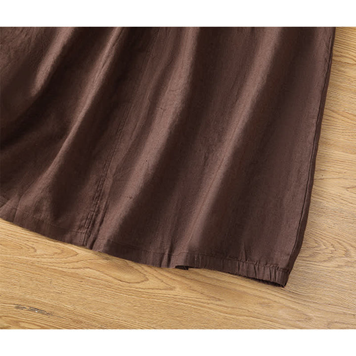 Buddha Stones Spring Casual Drawstring Solid Women's Skirts With Pockets - image 10