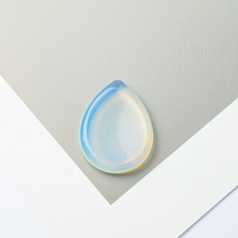 Buddha Stones Teardrop Shape Worry Stone Protection Crystal Decor 34*26*7.8cm - Natural Opal(Color May Vary) - 34*26*7.8mm - image 5