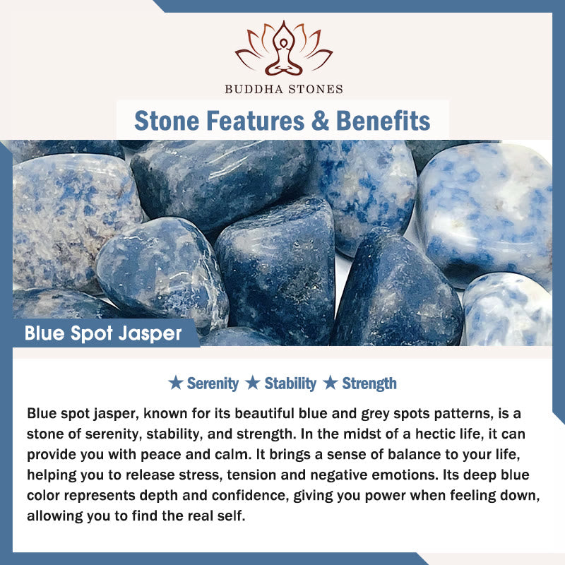 Buddha Stones Amethyst Tiger's Eye Rose Quartz Blue Spot Jasper Black Obsidian Calm Flat Bead Bracelet - image 19