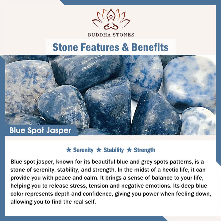 Buddha Stones Amethyst Tiger's Eye Rose Quartz Blue Spot Jasper Black Obsidian Calm Flat Bead Bracelet - image 19