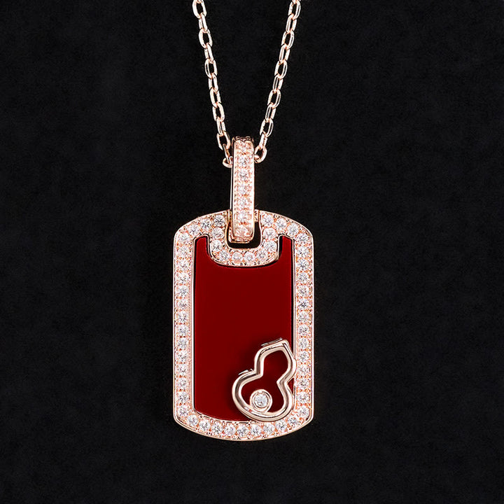 Buddha Stones Gourd Hollow Design Copper Protection Necklace Pendant - image 4