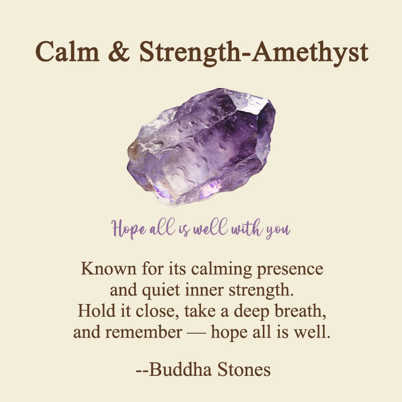 Buddha Stones Hope All Is Well With You Natural Amethyst Palm Stone Growth Crystal Decor - image 6