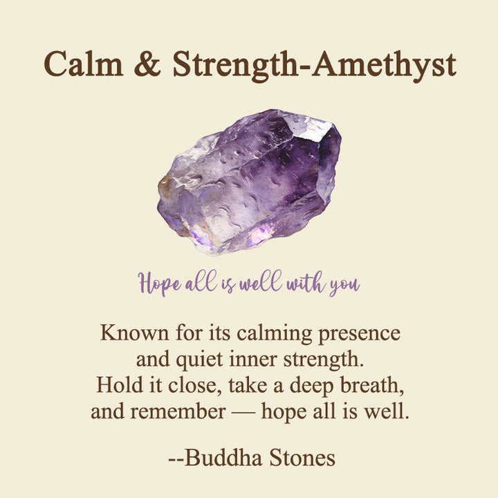 Buddha Stones Hope All Is Well With You Natural Amethyst Palm Stone Growth Crystal Decor - image 6