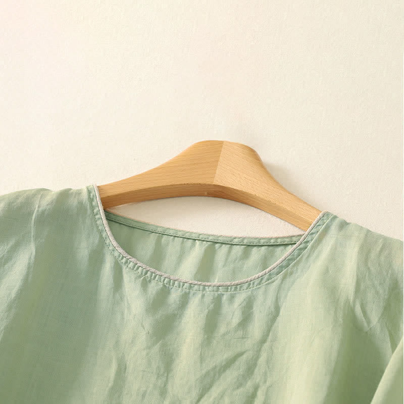 Buddha Stones Summer Floral Print Women's Short Sleeve T-Shirts - image 1
