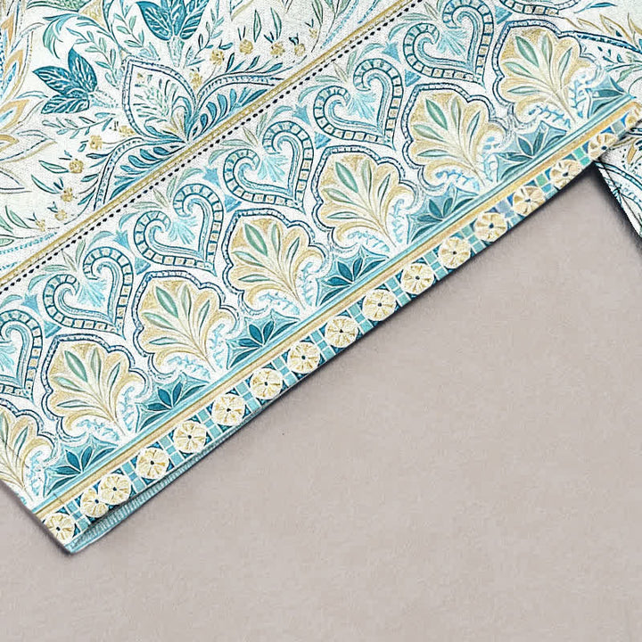 Buddha Stones Summer Cotton Paisley Floral Pattern Women's Elastic Waist Pants With Pockets - image 2