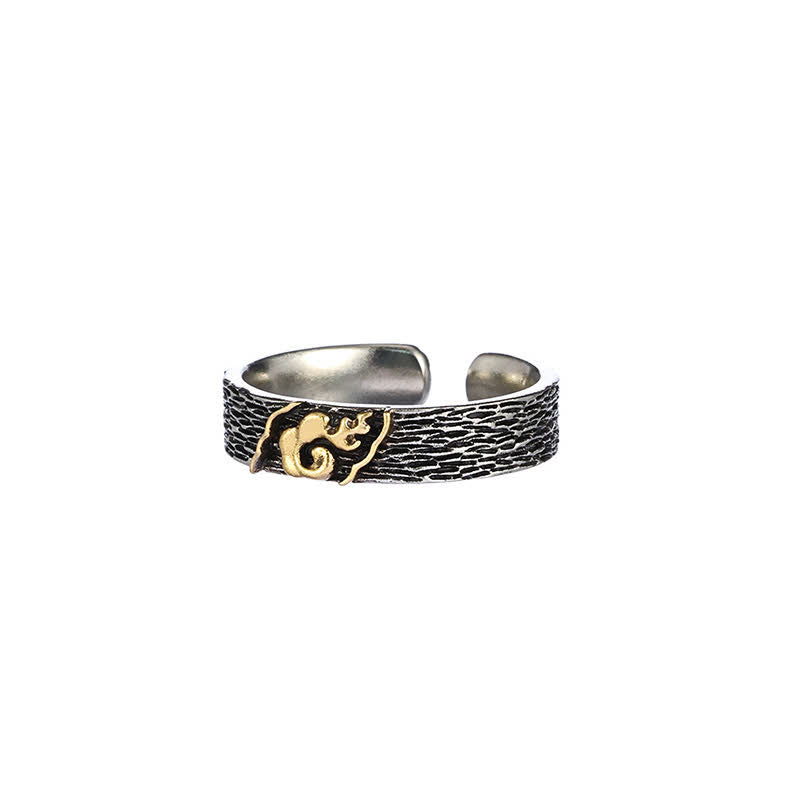 Buddha Stones Mount Everest Garuda Copper Adjustable Wisdom Ring - Flame Pattern - image 11