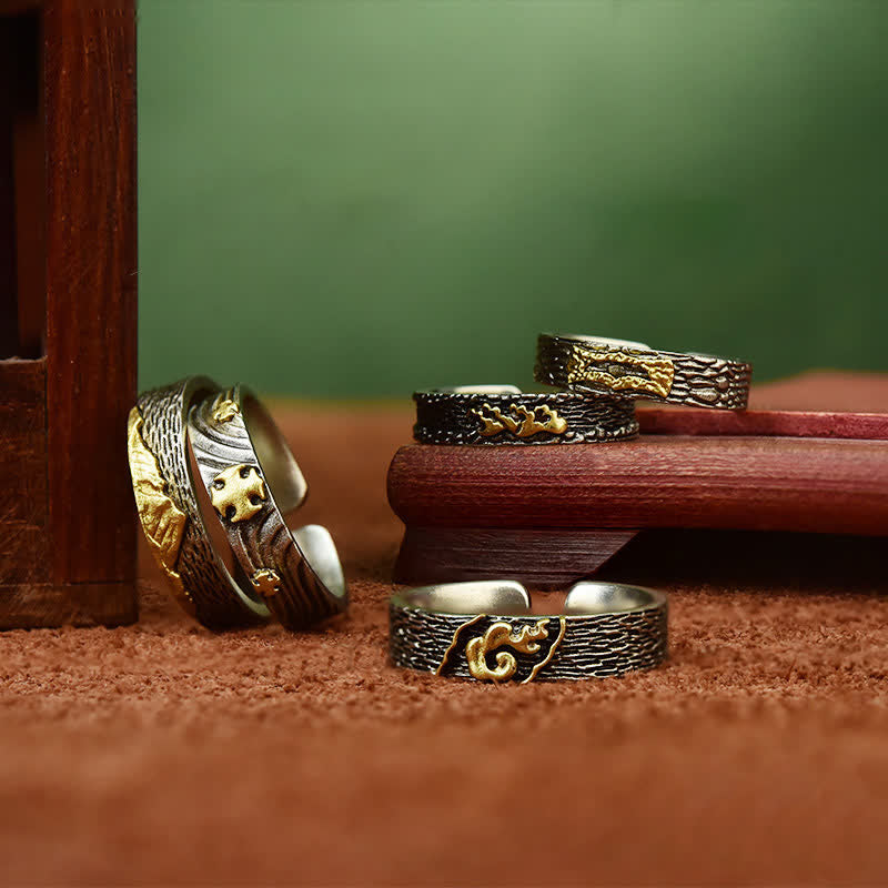 Buddha Stones Mount Everest Garuda Copper Adjustable Wisdom Ring - image 14