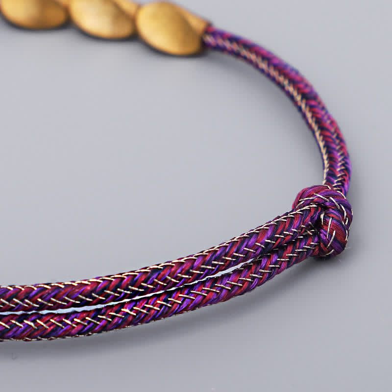 Buddha Stones Multiple Colors String Golden Copper Beads Balance Bracelet - image 6