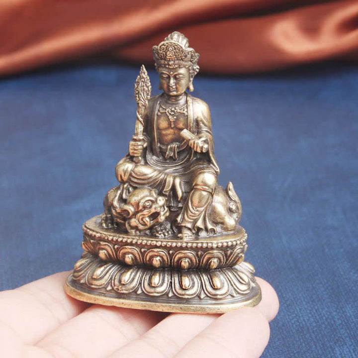 Manjusri Bodhisattva Serenity Copper Statue Decoration - image 3