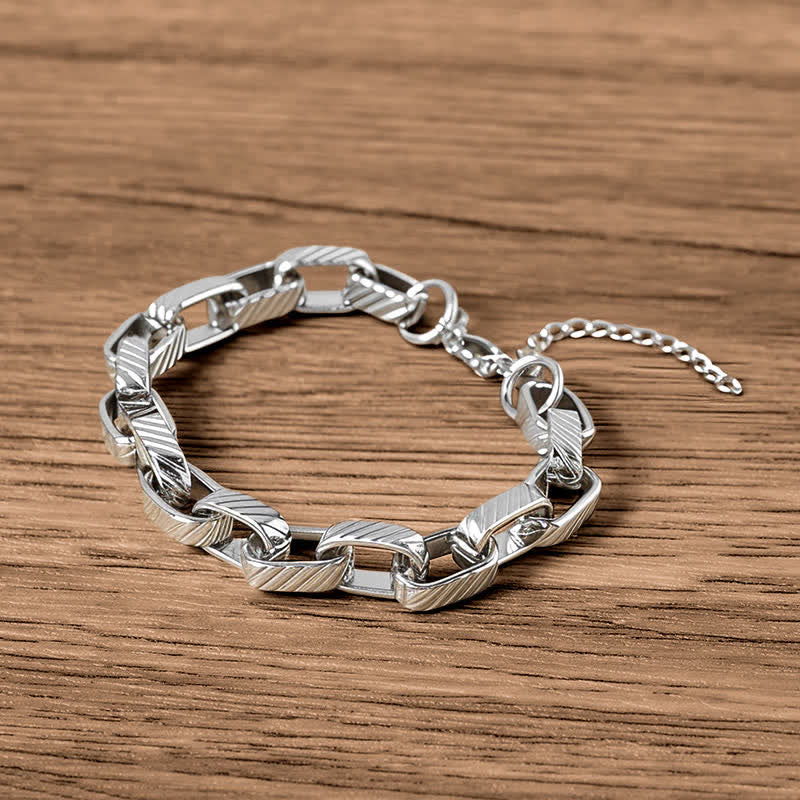 Buddha Stones Chain Chunky Braided Strengthen Cuban Bracelet - image 1