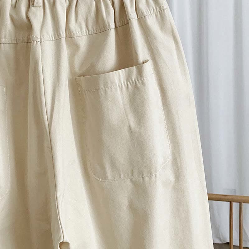 Buddha Stones Summer Casual Button-Up Solid Women's Harem Pants With Pockets - image 12
