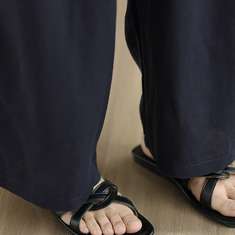 Buddha Stones Summer Minimalist Pleated Solid Women's Harem Pants With Pockets - image 10