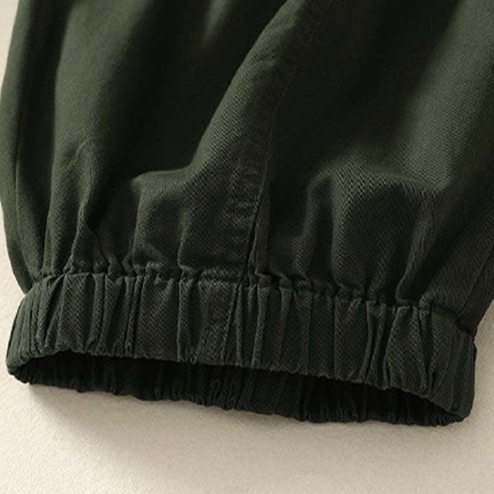 Buddha Stones Summer Casual Elastic Waist Solid Women's Tapered Pants With Pockets - image 4