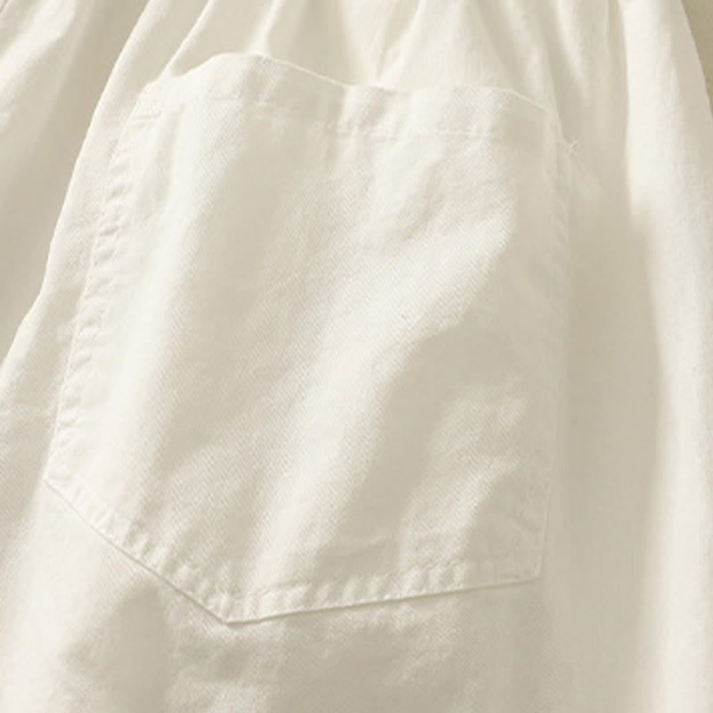 Buddha Stones Summer Casual Elastic Waist Solid Women's Tapered Pants With Pockets - image 17