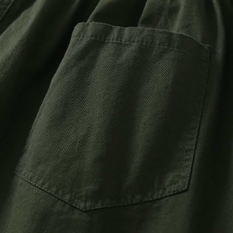 Buddha Stones Summer Casual Elastic Waist Solid Women's Tapered Pants With Pockets - image 2