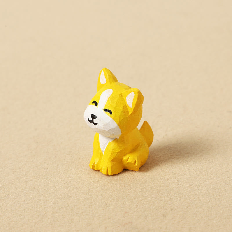 Buddha Stones Mini Small Chinese Zodiac Linden Wood Engraved Positive Home Decoration 4cm - Dog 4cm(Color Shape and Size May vary) - image 15